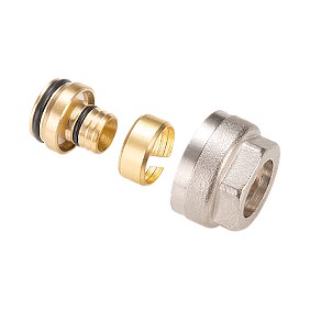 Фитинг обжимной MVI для полиэтиленовой и металполимерной трубы 16х2,2х3/4" под евроконус Фитинг обжимной MVI для полиэтиленовой и металполимерной трубы 16х2,2х3/4" под евроконус