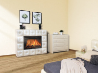 Каминокомплект: Очаг Electrolux EFP/P-3020LS с порталом Firelight Crystal 30 светлая экокожа Каминокомплект: Очаг Electrolux EFP/P-3020LS с порталом Firelight Crystal 30 светлая экокожа