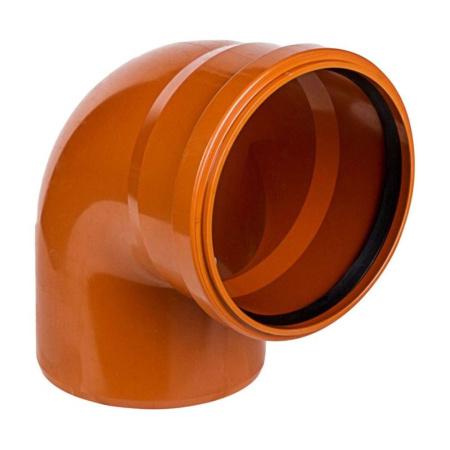 Отвод VALFEX 87,5 160мм PP-H рыжая для нар. канализ. (1/13), арт. 30101160 Отвод VALFEX 87,5 160мм PP-H рыжая для нар. канализ. (1/13), арт. 30101160