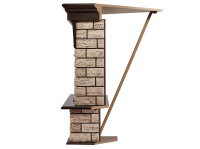 Портал Firelight Forte Wood 30U (угловой) камень коричневый, шпон темный дуб Портал Firelight Forte Wood 30U (угловой) камень коричневый, шпон темный дуб