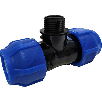 Тройник компрессионный переходной с наружной резьбой 63-1 1/4"-63 (Valfex) (8/2) Тройник компрессионный переходной с наружной резьбой 63-1 1/4"-63 (Valfex) (8/2)