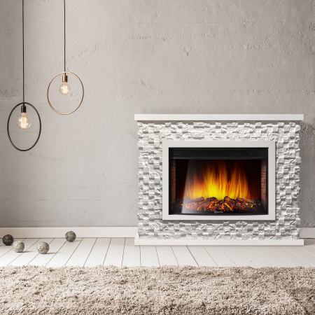 Каминокомплект:Очаг Electrolux EFP/P-3020LS с порталом Quadro 30 камень песчаник античный бел Каминокомплект:Очаг Electrolux EFP/P-3020LS с порталом Quadro 30 камень песчаник античный бел