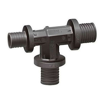 Тройник VARMEGA Slide-fit переходной, 16×20×16 мм, аксиальный, VM50501 Тройник VARMEGA Slide-fit переходной, 16×20×16 мм, аксиальный, VM50501