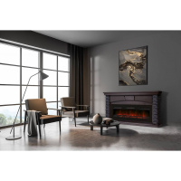 Портал Firelight Porto Long камень черный, шпон венге Портал Firelight Porto Long камень черный, шпон венге