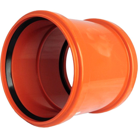 Муфта VALFEX двухраструбная 160мм PP-H рыжая для нар. канализ. (1/18), 30106160 Муфта VALFEX двухраструбная 160мм PP-H рыжая для нар. канализ. (1/18), 30106160