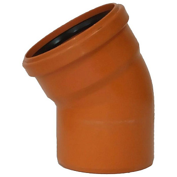 Отвод VALFEX 160х30гр. PP-H рыжий для нар. канализ. (1/16), 30105160 Отвод VALFEX 160х30гр. PP-H рыжий для нар. канализ. (1/16), 30105160