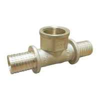 Тройник VARMEGA Slide-fit ВР, 16х1/2", латунный, аксиальный, VM51111 Тройник VARMEGA Slide-fit ВР, 16х1/2", латунный, аксиальный, VM51111