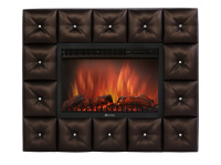 Каминокомплект: Очаг Electrolux EFP/P-3020LS с порталом Firelight Crystal 30 тёмная экокожа Каминокомплект: Очаг Electrolux EFP/P-3020LS с порталом Firelight Crystal 30 тёмная экокожа