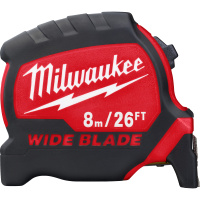 Рулетка Milwaukee PREMIUM широкая WIDE BLADE 8м (шир. полотна 33мм) Рулетка Milwaukee PREMIUM широкая WIDE BLADE 8м (шир. полотна 33мм)