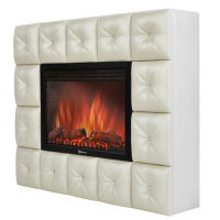 Каминокомплект: Очаг Electrolux EFP/P-3020LS с порталом Firelight Crystal 30 светлая экокожа Каминокомплект: Очаг Electrolux EFP/P-3020LS с порталом Firelight Crystal 30 светлая экокожа
