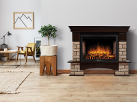 Портал Firelight Forte Wood 30U (угловой) камень коричневый, шпон темный дуб Портал Firelight Forte Wood 30U (угловой) камень коричневый, шпон темный дуб